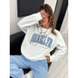 Women's Sweater Suit Hoodie Two-piece Pullover Letter Print 1898 New York Brooklyn