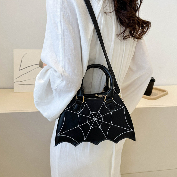 Halloween Spider Web Saddle Bags Fashion Personality Crossbody Shoulder Bag With Handle Women's Handbags