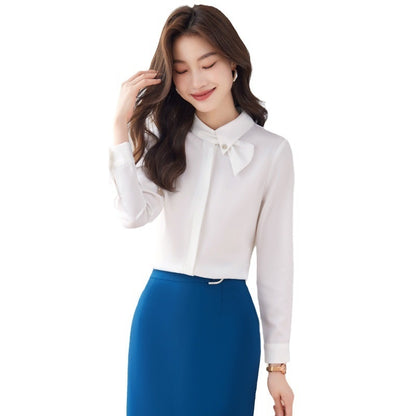 Stand Collar & White Shirt Women's Design Sense Niche