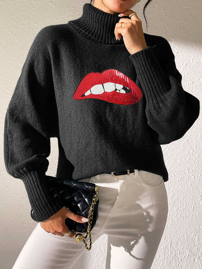 Women's Base Shirt Sequins Embroidery Cartoon